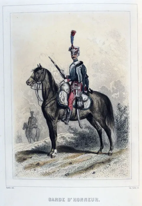 Framed Print : Guard of Honour, 1859. Artist: Auguste Raffet Framed Print : Guard of Honour, 1859. Artist: Auguste Raffet
