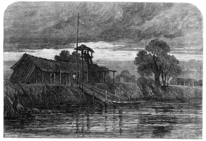 Framed Print : The Guard-house of Humaita, Paraguay, 1864. Creator: Mason Jackson Framed Print : The Guard-house of Humaita, Paraguay, 1864. Creator: Mason Jackson