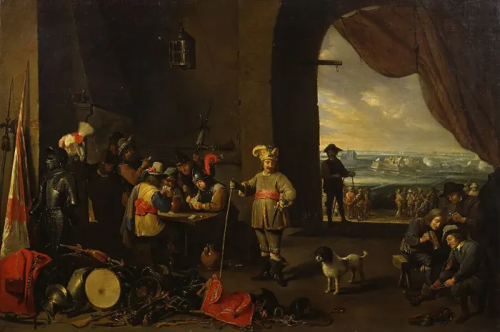 Framed Print : The Guard Room, c1642. Creator: David Teniers II Framed Print : The Guard Room, c1642. Creator: David Teniers II