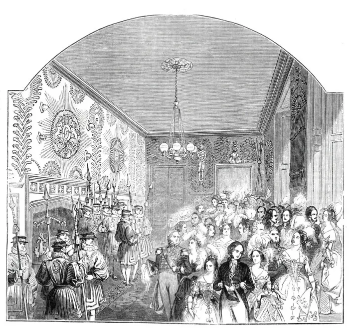 Framed Print : The Guard-Room, St Jamess Palace, 1844. Creator: Unknown Framed Print : The Guard-Room, St Jamess Palace, 1844. Creator: Unknown