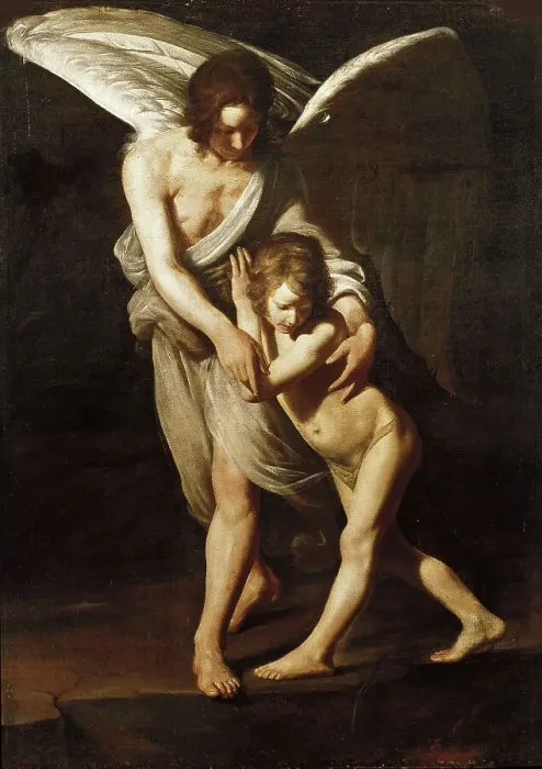 Framed Print : Guardian Angel, 1618. Creator: Galli, Giovanni Antonio (1585-1652) Framed Print : Guardian Angel, 1618. Creator: Galli, Giovanni Antonio (1585-1652)