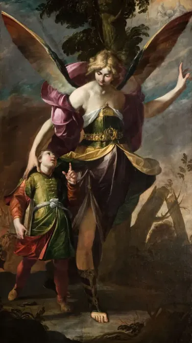 Framed Print : The Guardian Angel, 1630. Creator: Gioacchino Assereto Framed Print : The Guardian Angel, 1630. Creator: Gioacchino Assereto