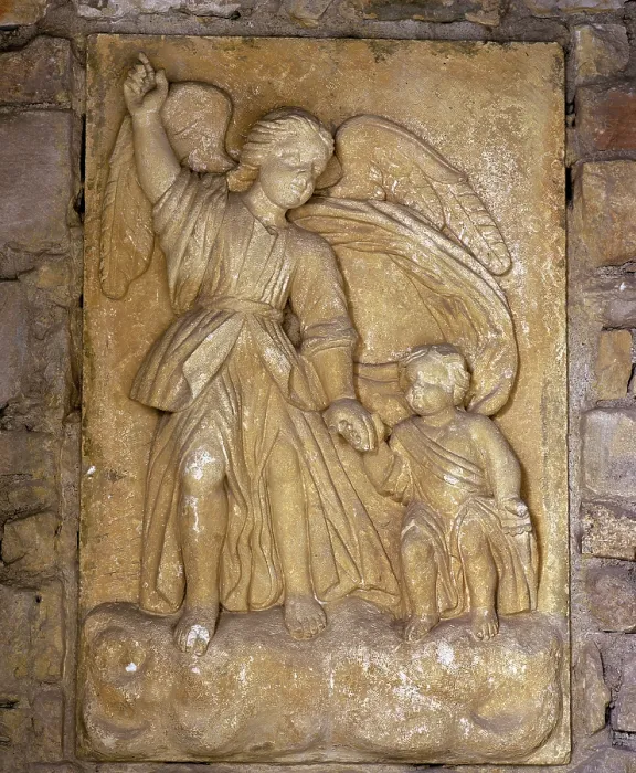 Framed Print : Guardian Angel with child, Ermita del Angel Custodio, Avellaneda, Sopuerta Valley, Spain, 2008. Creator: LTL Framed Print : Guardian Angel with child, Ermita del Angel Custodio, Avellaneda, Sopuerta Valley, Spain, 2008. Creator: LTL