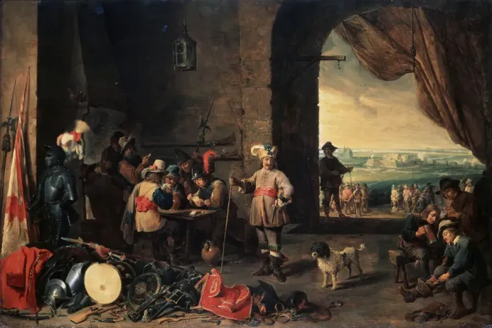 Framed Print : The Guardroom, 1642. Artist: David Teniers II Framed Print : The Guardroom, 1642. Artist: David Teniers II