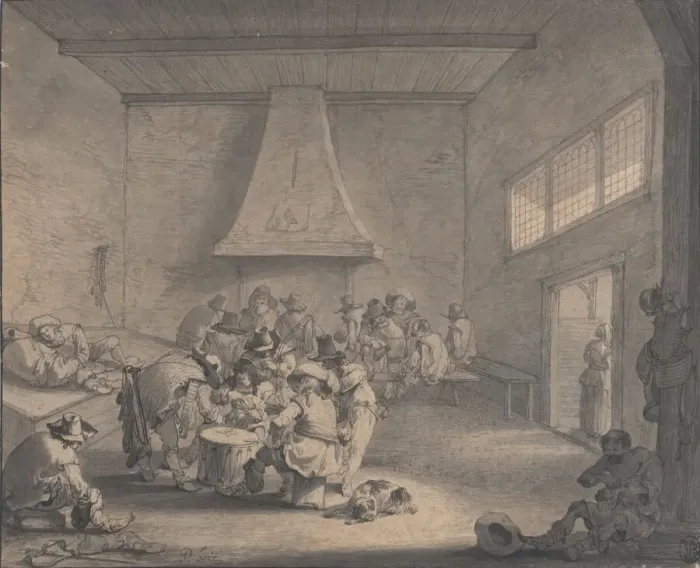 Framed Print : Guardroom Scene, ca. 1700. Creator: Peeter Bout Framed Print : Guardroom Scene, ca. 1700. Creator: Peeter Bout