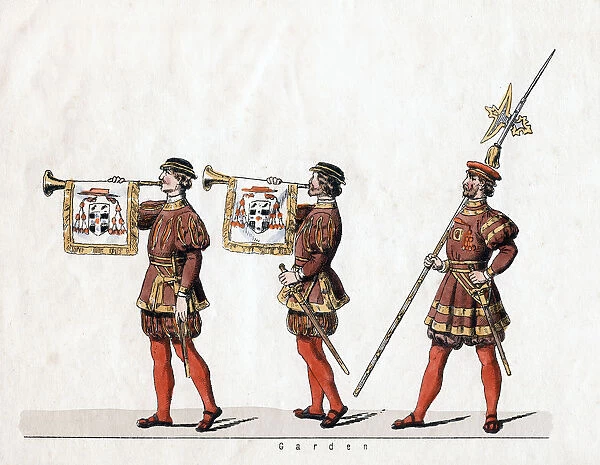 Guards, costume design for Shakespeares play, Henry VIII, 19th century