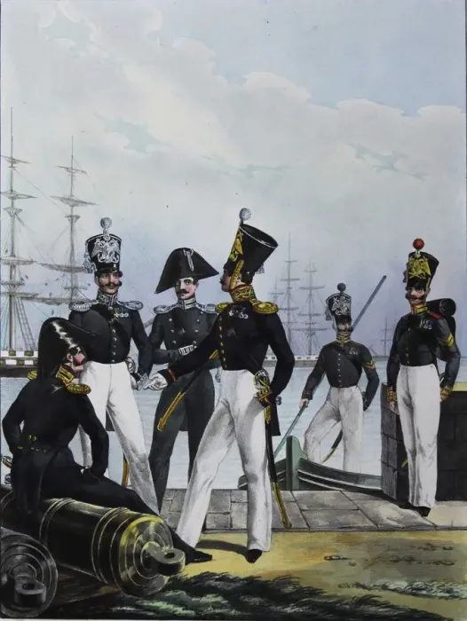 Framed Print : The Guards Equipage Artillery Company and Guards Cargo Company, 1829. Artist: Belousov, Lev Alexandrovich (1806-1864) Framed Print : The Guards Equipage Artillery Company and Guards Cargo Company, 1829. Artist: Belousov, Lev Alexandrovich (1806-1864)