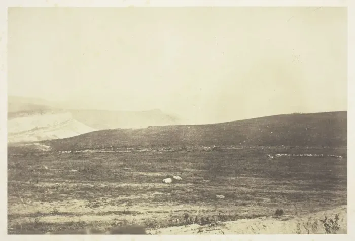 Framed Print : The Guards Redoubt, Inkermann, 1855. Creator: Roger Fenton Framed Print : The Guards Redoubt, Inkermann, 1855. Creator: Roger Fenton
