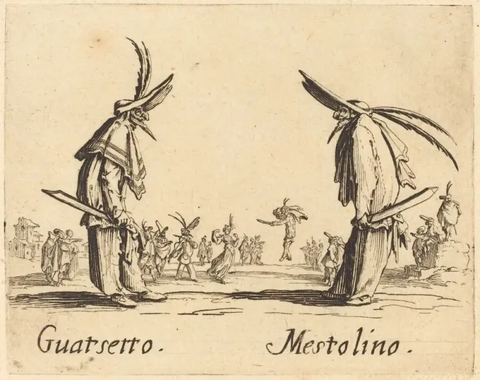 Framed Print : Guatsetto and Mestolino, c. 1622. Creator: Jacques Callot Framed Print : Guatsetto and Mestolino, c. 1622. Creator: Jacques Callot