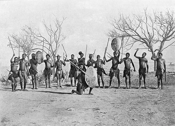 Guerriers zoulous; Afrique Australe, 1914. Creator: Unknown
