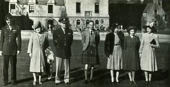 Framed Print : Guests at Balmoral, October 1946, (1947). Creator: Unknown Framed Print : Guests at Balmoral, October 1946, (1947). Creator: Unknown