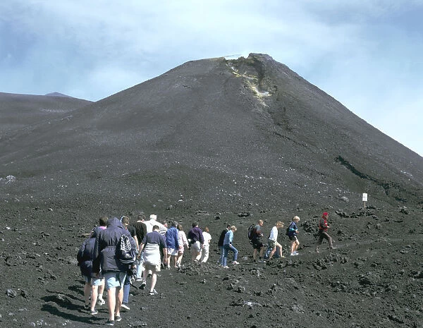 Guided tour to lava fields, Mount Etna, Sicily, Italy