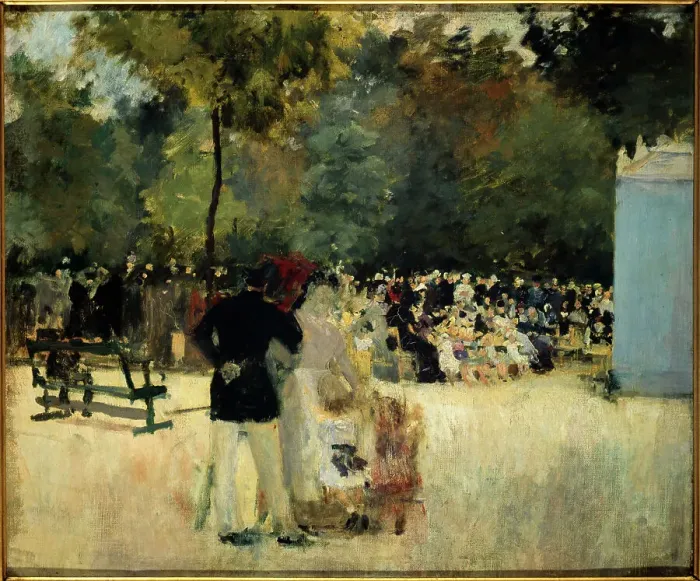 Framed Print : The Guignol in the Tuileries Garden, c1880. Creator: Emile Antoine Guillier Framed Print : The Guignol in the Tuileries Garden, c1880. Creator: Emile Antoine Guillier