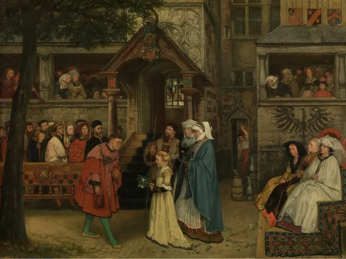 Framed Print : The Guild of the Archers Welcomes Margaret of Austria, c1490, 1860. Creator: Jan August Hendrik Leys Framed Print : The Guild of the Archers Welcomes Margaret of Austria, c1490, 1860. Creator: Jan August Hendrik Leys