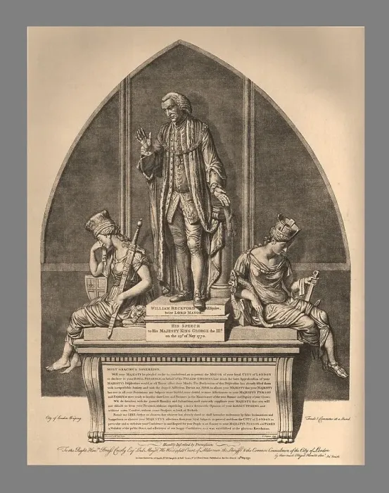 Framed Print : Guild Hall Monument to William Beckford, 1886 Framed Print : Guild Hall Monument to William Beckford, 1886