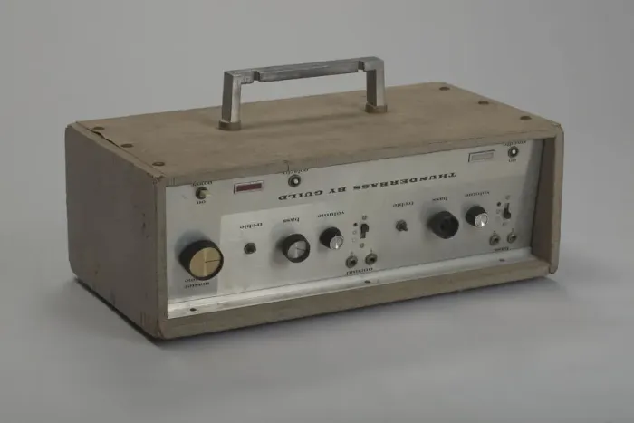 Framed Print : Guild Thunderbass amplifier, before 1978. Creator: Guild Guitar Company