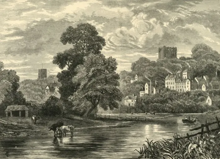 Framed Print : Guildford. From the River, 1898. Creator: Unknown Framed Print : Guildford. From the River, 1898. Creator: Unknown