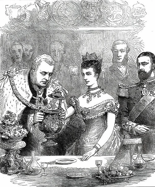 The Guildhall Banquet to the Prince and Princess of Wales: the Loving Cup, 1876. Creator: Unknown