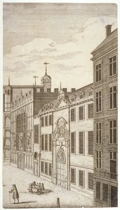 Framed Print : Guildhall Chapel and Blackwell Hall, City of London, 1750 Framed Print : Guildhall Chapel and Blackwell Hall, City of London, 1750