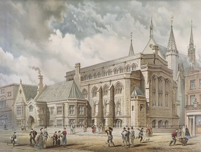 Framed Print : Guildhall Library, London, 1872. Artist: Edwin Thomas Dolby Framed Print : Guildhall Library, London, 1872. Artist: Edwin Thomas Dolby
