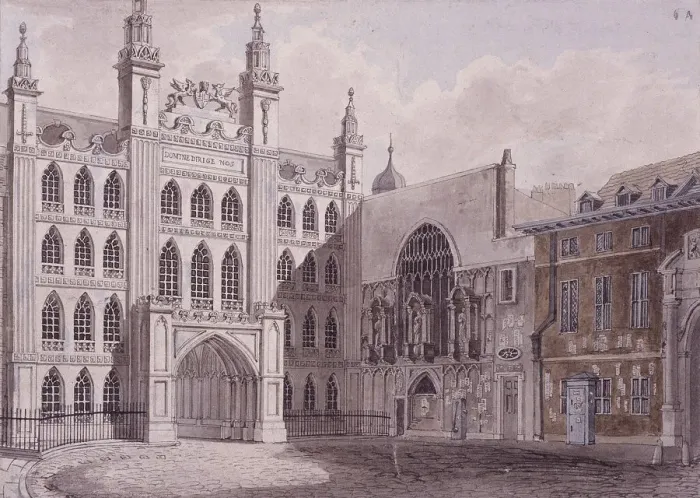 Framed Print : Guildhall, London, 1727 Framed Print : Guildhall, London, 1727