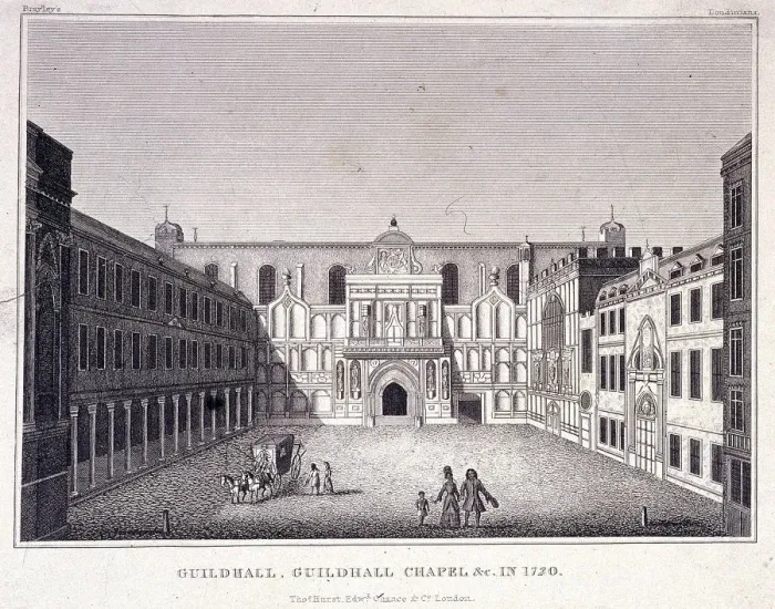 Framed Print : Guildhall, London, 1828 Framed Print : Guildhall, London, 1828