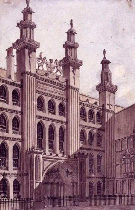 Framed Print : Guildhall, London, c1800. Artist: Charles Tomkins Framed Print : Guildhall, London, c1800. Artist: Charles Tomkins