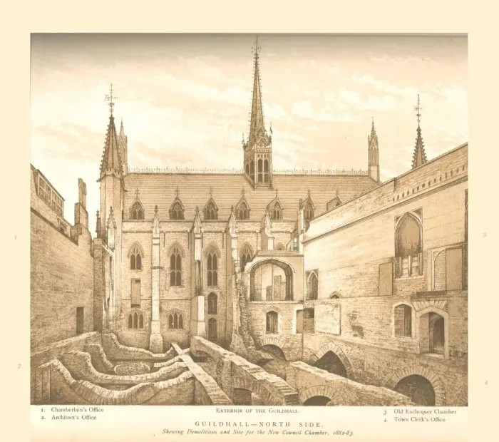 Framed Print : Guildhall North Side, 1882-83, (1886) Framed Print : Guildhall North Side, 1882-83, (1886)