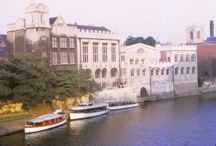 Framed Print : Guildhall Reach on the River Ouse from Lendal Bridge, York, 20th century. Artist: CM Dixon Framed Print : Guildhall Reach on the River Ouse from Lendal Bridge, York, 20th century. Artist: CM Dixon