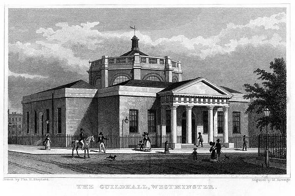 The Guildhall, Westminster, London, 1828. Artist: M Barrenger