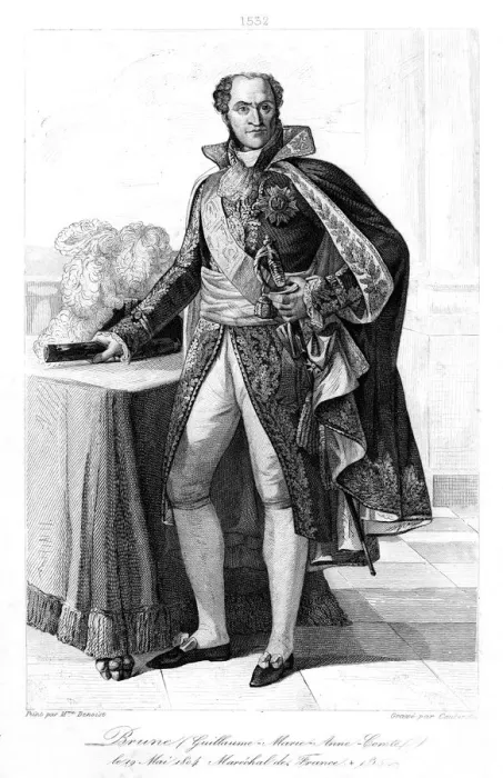 Framed Print : Guillaume Marie Anne Brune (1763-1815), Marshal of France, 1839. Artist: Contenau Framed Print : Guillaume Marie Anne Brune (1763-1815), Marshal of France, 1839. Artist: Contenau