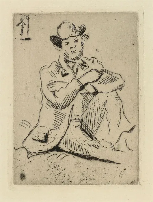 Framed Print : Guillaumin with the Hanged Man, 1873. Creator: Paul Cezanne Framed Print : Guillaumin with the Hanged Man, 1873. Creator: Paul Cezanne
