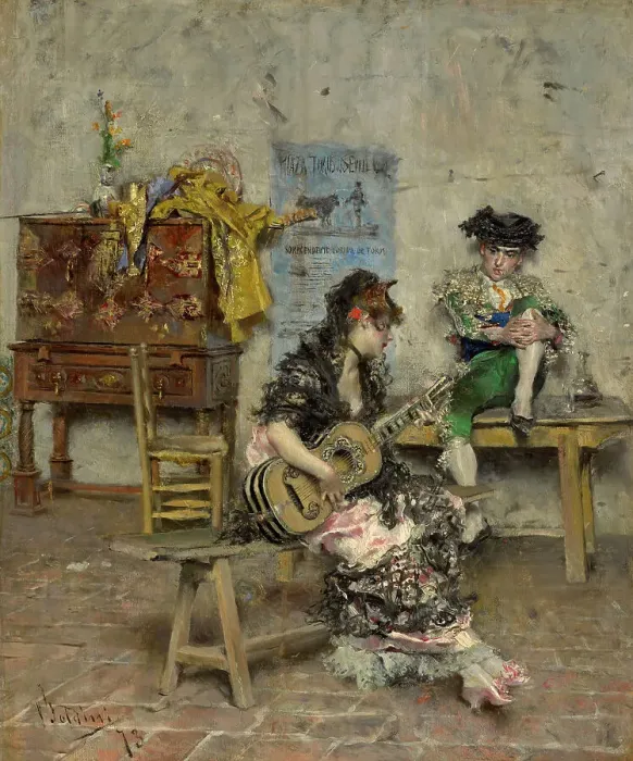 Framed Print : Guitar Player, 1872. Creator: Giovanni Boldini Framed Print : Guitar Player, 1872. Creator: Giovanni Boldini