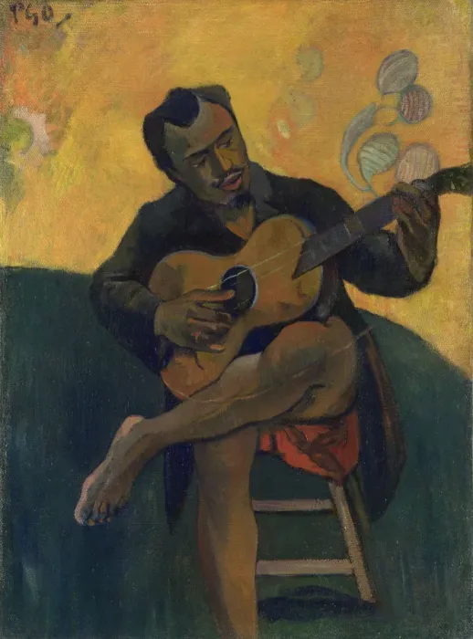 Framed Print : Guitar player, 1894. Artist: Gauguin, Paul Eugene Henri (1848-1903) Framed Print : Guitar player, 1894. Artist: Gauguin, Paul Eugene Henri (1848-1903)