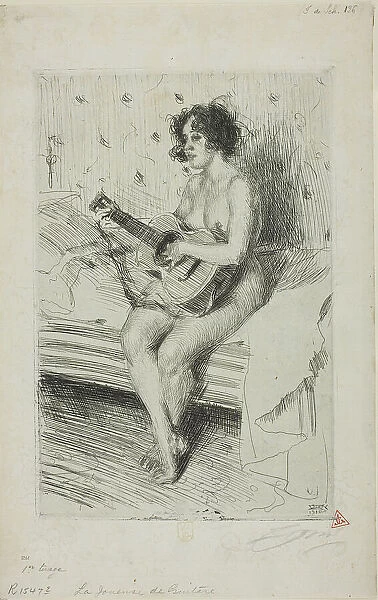 The Guitar-Player, 1900. Creator: Anders Leonard Zorn