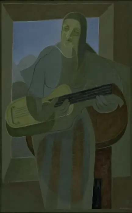 Framed Print : The Guitar Player, 1926. Creator: Juan Gris Framed Print : The Guitar Player, 1926. Creator: Juan Gris