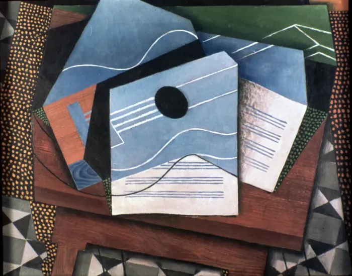 Framed Print : Guitar on a Table, 1915. Artist: Juan Gris Framed Print : Guitar on a Table, 1915. Artist: Juan Gris