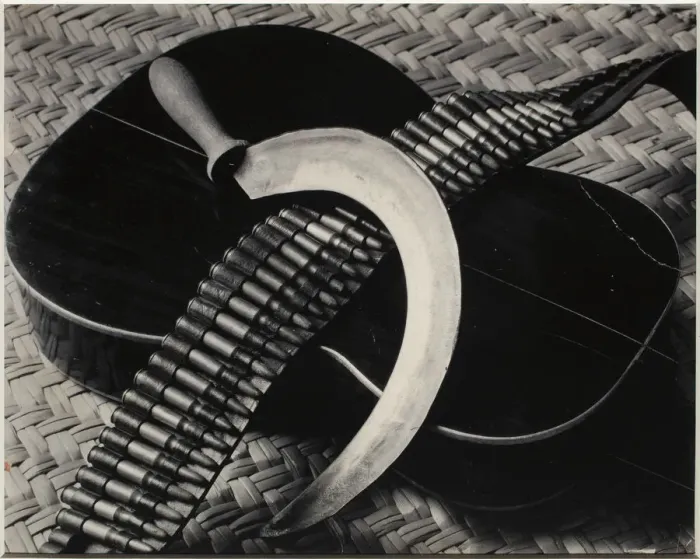 Framed Print : Guitare, cartouchiere et faucille (Guitar, cartridge belt and sickle), 1929 Framed Print : Guitare, cartouchiere et faucille (Guitar, cartridge belt and sickle), 1929