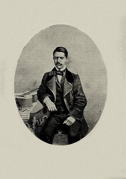 Guitarist and composer Julián Arcas (1832-1882). Creator: Anonymous