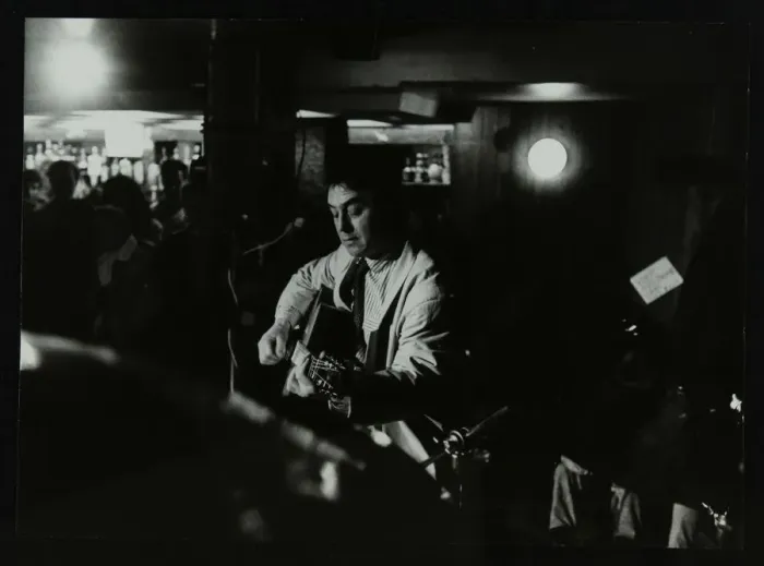 Framed Print : Guitarist Jeff Green playing at the Torrington Jazz Club, Finchley, London, 1988 Framed Print : Guitarist Jeff Green playing at the Torrington Jazz Club, Finchley, London, 1988