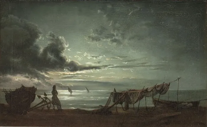 Framed Print : The Gulf of Naples. Moonlight, 1820-1821. Creator: Johan Christian Dahl Framed Print : The Gulf of Naples. Moonlight, 1820-1821. Creator: Johan Christian Dahl