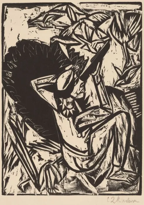 Framed Print : The Gull Hunter, 1913. Creator: Ernst Kirchner Framed Print : The Gull Hunter, 1913. Creator: Ernst Kirchner