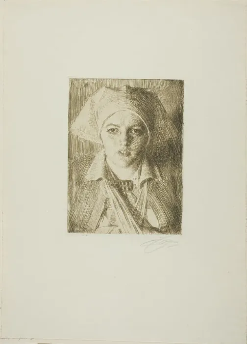 Framed Print : Gulli II, 1918. Creator: Anders Leonard Zorn Framed Print : Gulli II, 1918. Creator: Anders Leonard Zorn