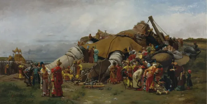 Framed Print : Gulliver and the Lilliputians. Artist: Vibert, Jehan-Georges (1840-1902) Framed Print : Gulliver and the Lilliputians. Artist: Vibert, Jehan-Georges (1840-1902)