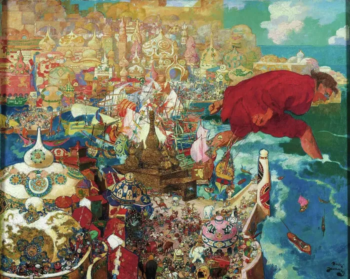 Framed Print : Gulliver stealing the fleet, 1909. Creator: Devambez, André Victor Édouard (1867-1943) Framed Print : Gulliver stealing the fleet, 1909. Creator: Devambez, André Victor Édouard (1867-1943)