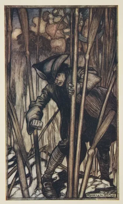 Framed Print : Gulliver is Struck with Fear at First Sight of The Brobdingnagian Reapers, 1909 Framed Print : Gulliver is Struck with Fear at First Sight of The Brobdingnagian Reapers, 1909