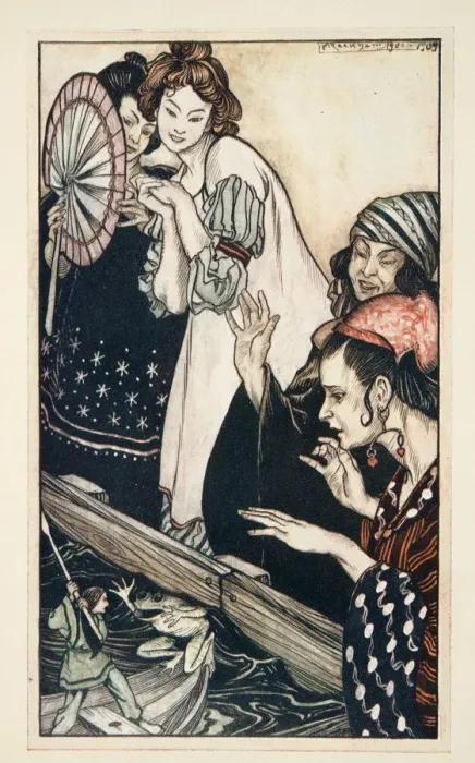 Framed Print : Gullivers Encounter with the Frog, 1909 Framed Print : Gullivers Encounter with the Frog, 1909