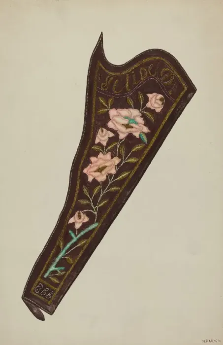 Framed Print : Gun Holster, 1935 / 1942. Creator: Majel G. Claflin Framed Print : Gun Holster, 1935 / 1942. Creator: Majel G. Claflin