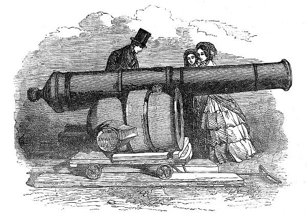 Gun and Mortar from Bomarsund, at the Crystal Palace, 1854. Creator: Unknown