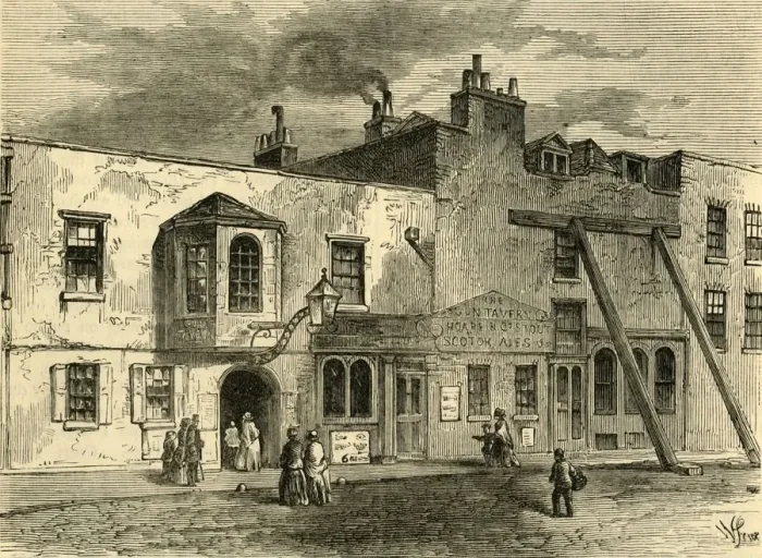 Framed Print : The Gun Tavern, 1820, (c1876). Creator: Unknown Framed Print : The Gun Tavern, 1820, (c1876). Creator: Unknown